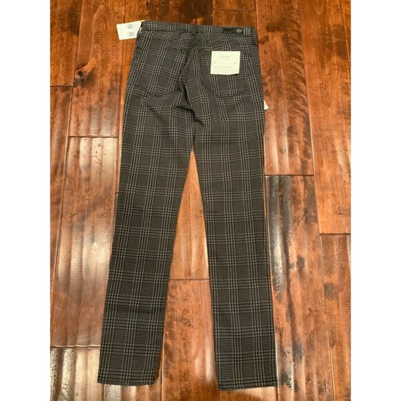 AG Adriano Goldschmied Black & Gray Houndstooth Cigarette Ankle Pant, Sz 24, NWT - Picture 6 of 9